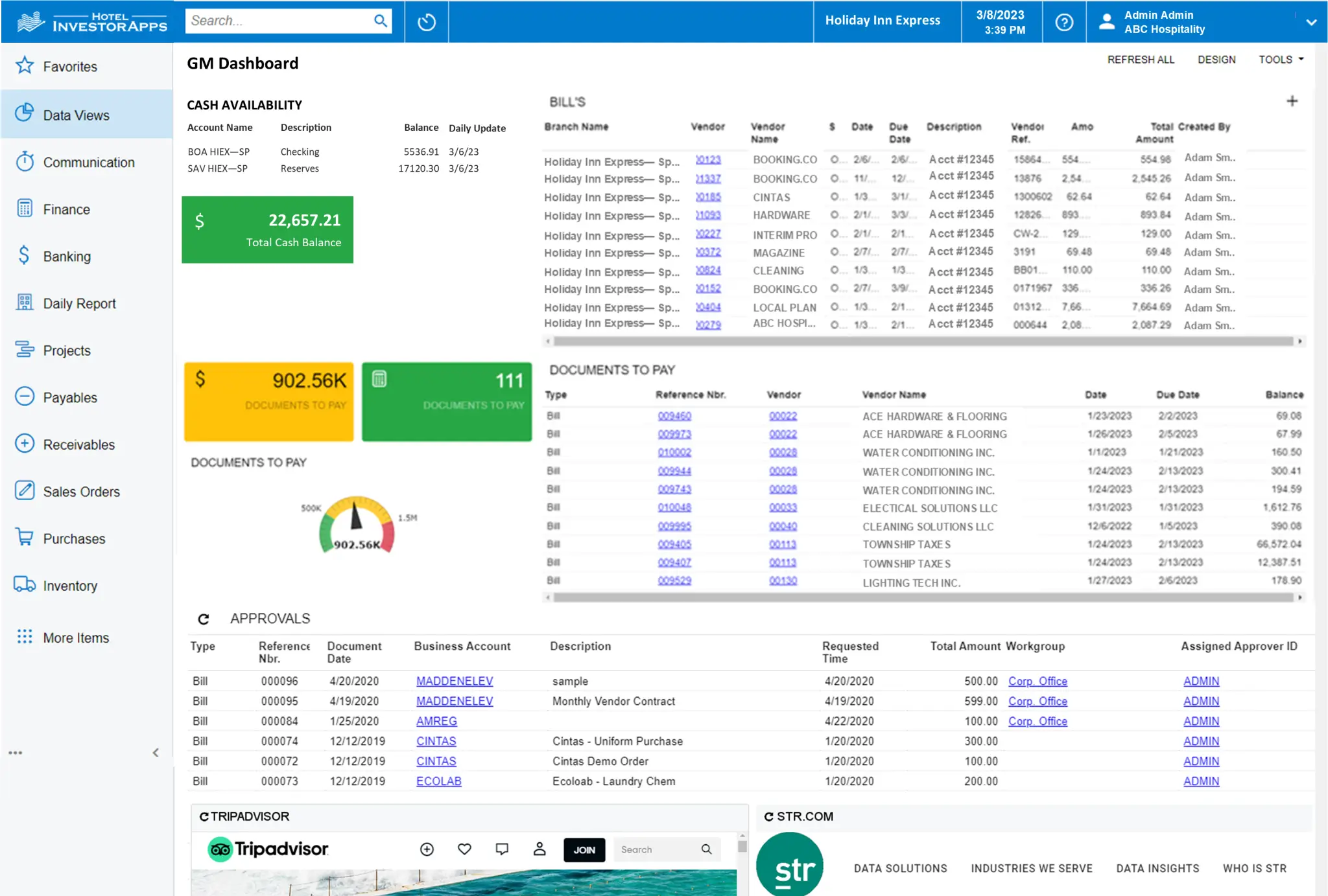 HIA Accounting GM Dashboard