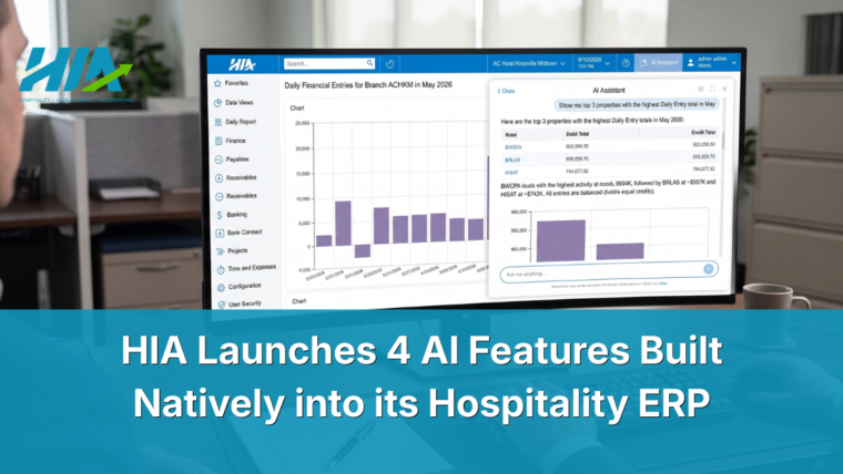 HIA Launches 4 AI Features Built Natively into its Hospitality ERP