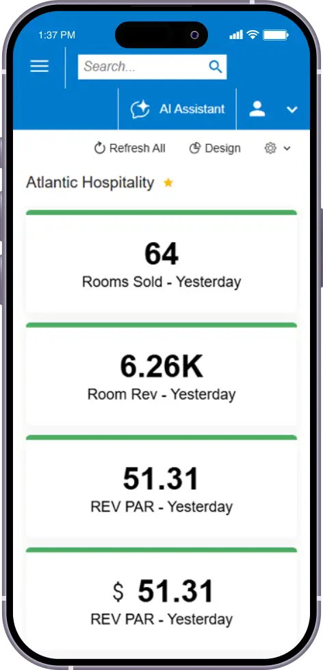 HIA Screen: Mobile Dashboard